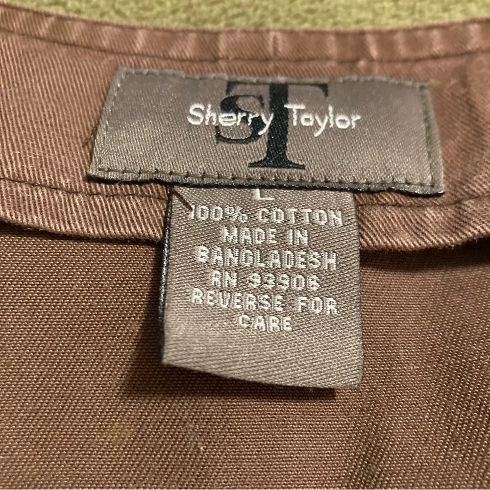 NWOT Vintage Sherry Taylor Denim Jumper Dress Size L - Picture 14 of 15